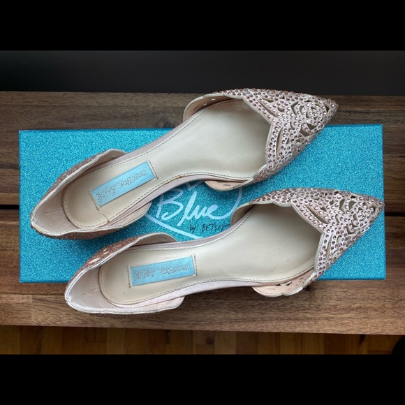 Rose Gold Betsey Johnson Flats - Picture 3 of 8